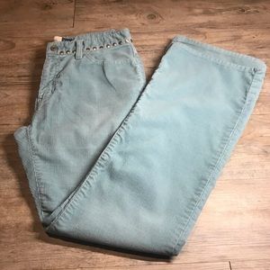 Baby Blue Gap Corduroy Low Rise Flare Pants